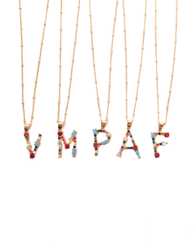Initial Colors Necklace