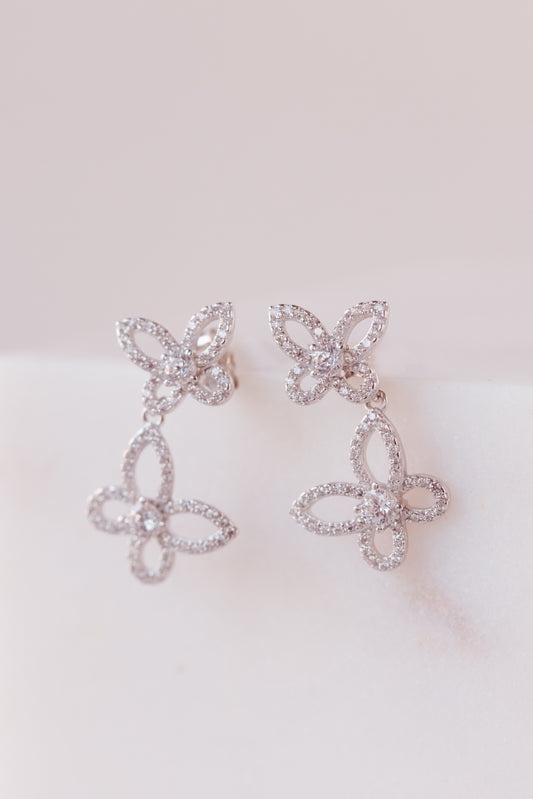 SUPER CUTE DOUBLE BUTTERFLY EARRINGS