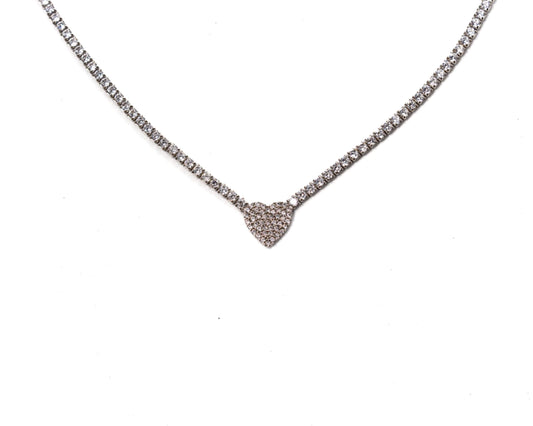 Zirconia Heart Necklace