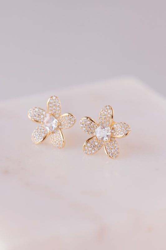 DONA FLOWER GOLD EARRING