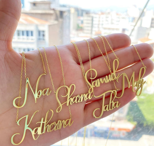 Italic Name Necklace
