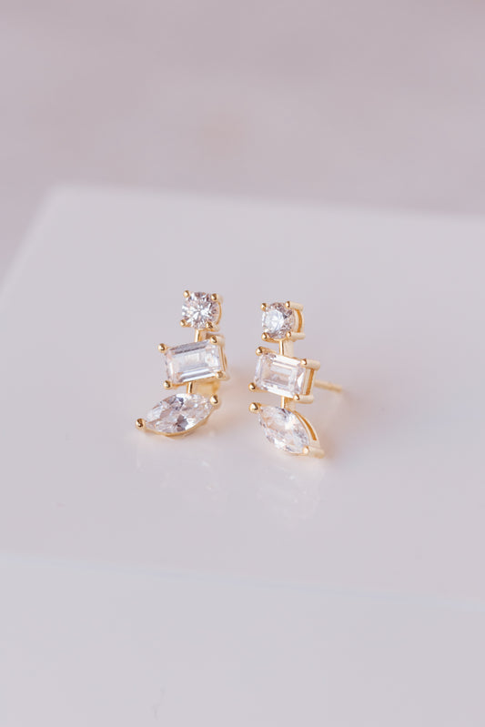 BAGUETTE GOLD EARRINGS