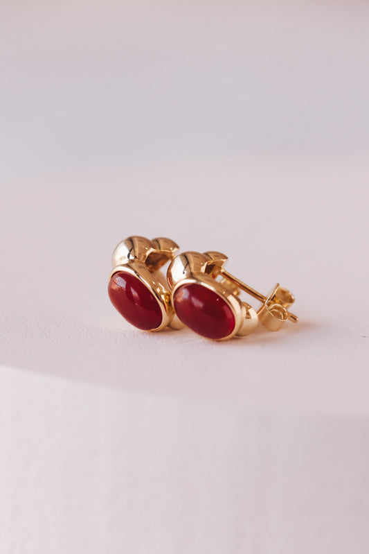 CAMI BURGUNDY EARRINGS