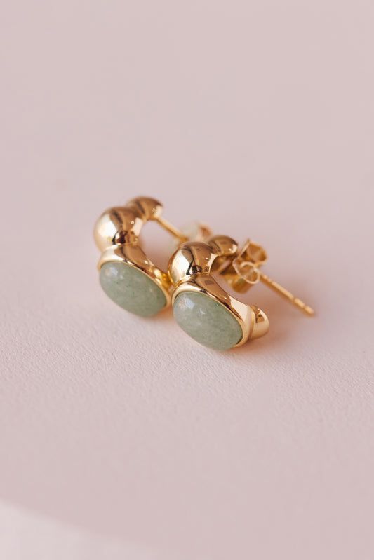 CAMI GOLD GREEN EARRING