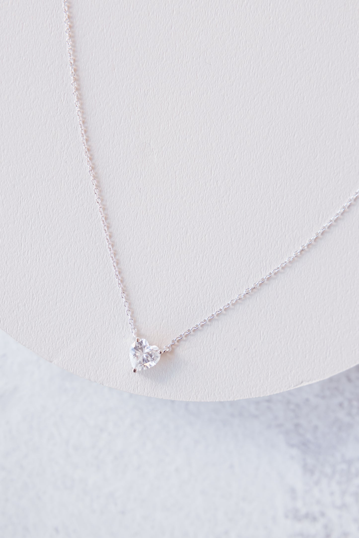 Lovely CZ Necklace Silver Color