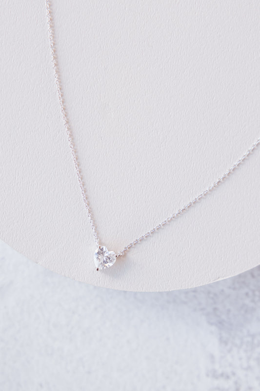 Lovely CZ Necklace Silver Color