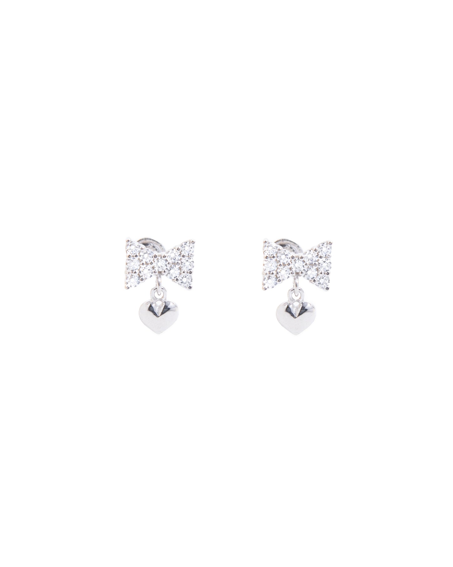 Bow & Heart Silver