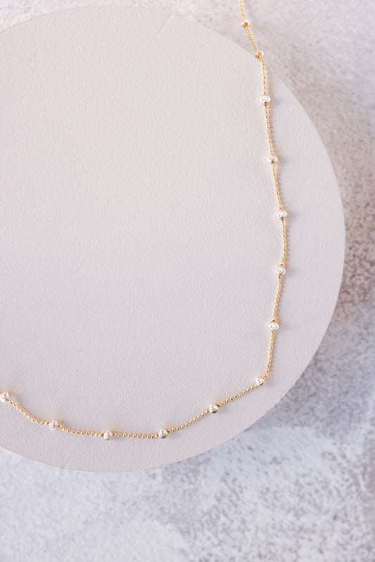 Lullie Long Necklace 2 tone