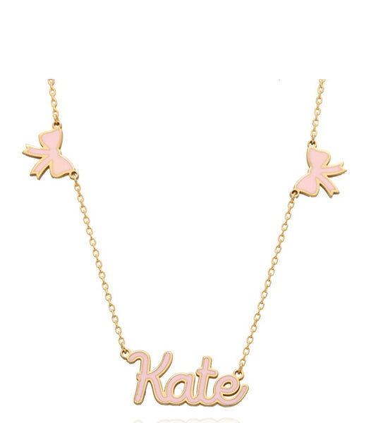 Butterfly name necklace