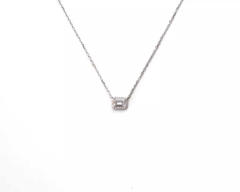 Silver Square Necklace