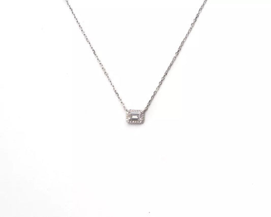 Silver Square Necklace
